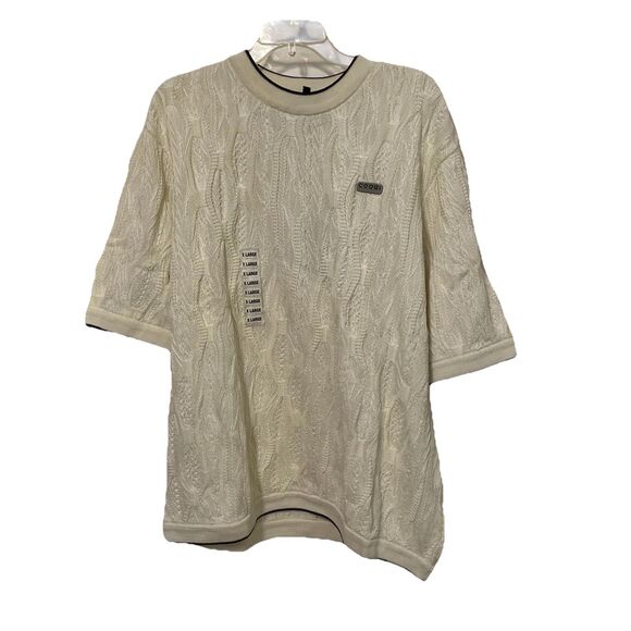 Coogi Australia Basics Vintage Cream Knit Sweater Mens Size XL NEW Old Stock - Picture 1 of 14